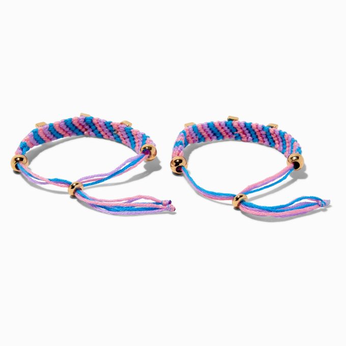 Best Friends Woven Adjustable Bracelets - 2 Pack