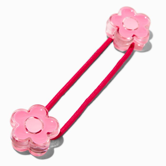 Claire's Club Bright Flower Charm Hair Ties - 6 Pack