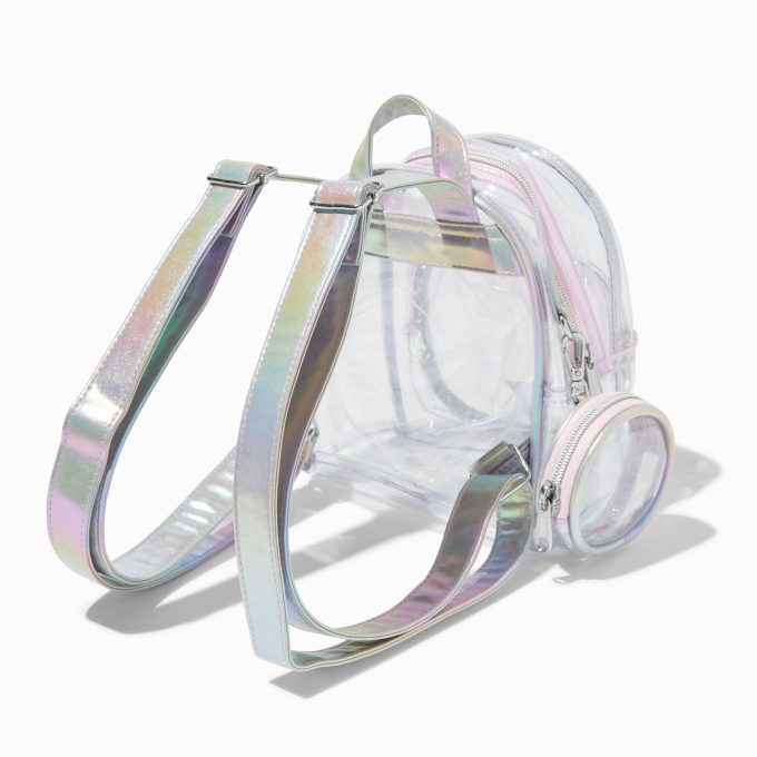 Clear Holographic Small Backpack