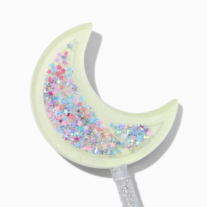 Claire's Club Silver Crescent Moon Glow in the Dark Wand