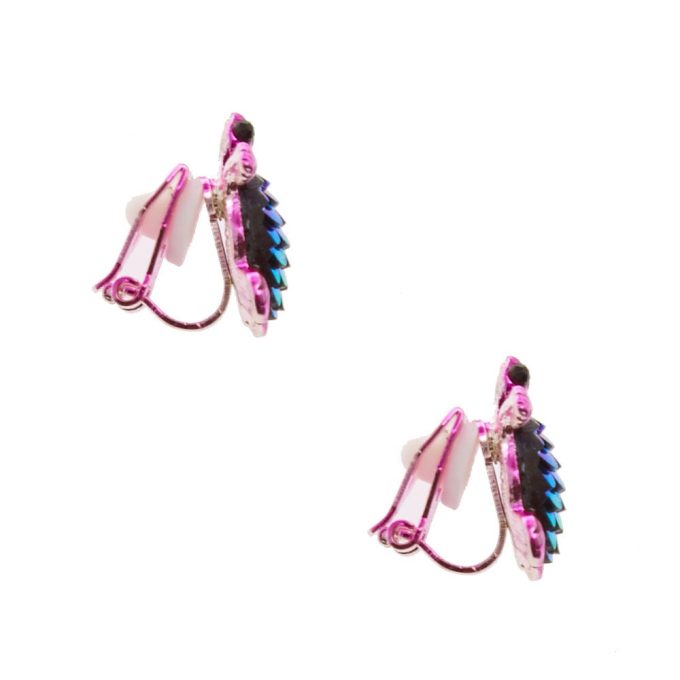 Holographic Scale Turtle Clip-On Stud Earrings
