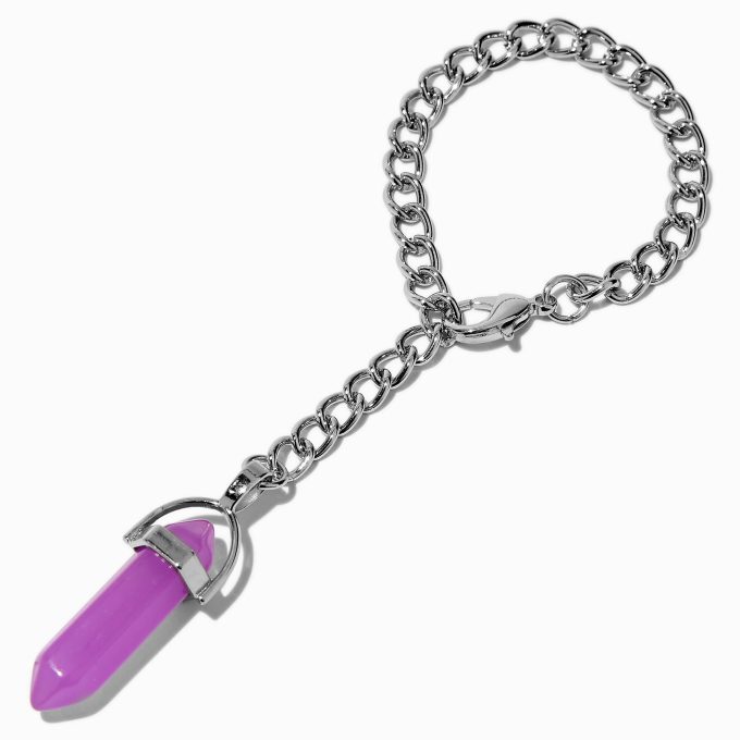 Lilac Crystal Handle Charm
