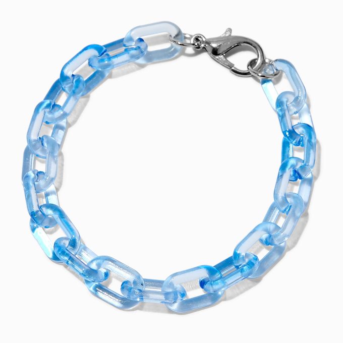 Clear Blue Chain-link Handle Charm