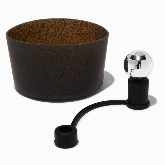 Black Boot & Disco Ball Straw Cover Water Bottle Set - 2 Pack