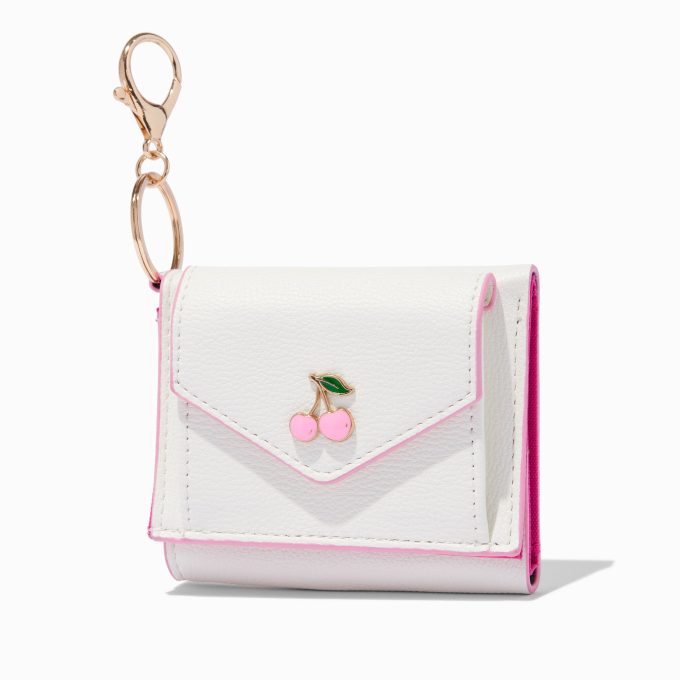 Cherry White Trifold Wallet
