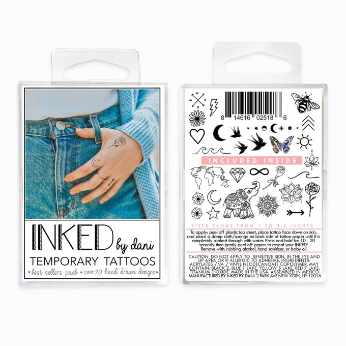 INKED by Dani Best Sellers Temporary Tattoos