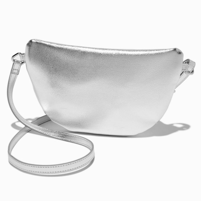 Metallic Silver Belt Bag