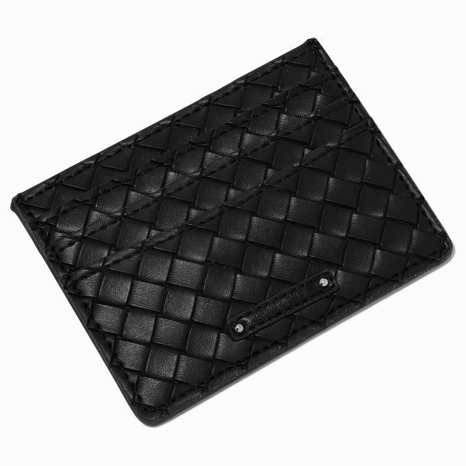 Black Woven Credit Card Case