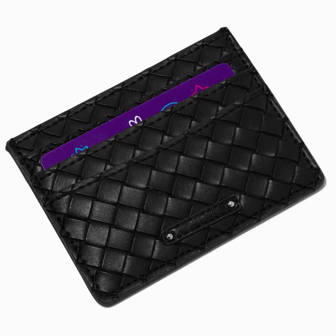 Black Woven Credit Card Case