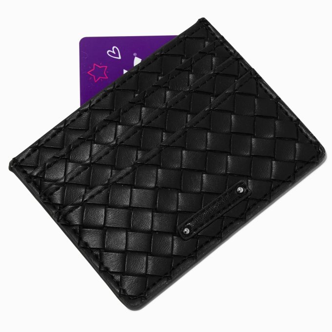 Black Woven Credit Card Case