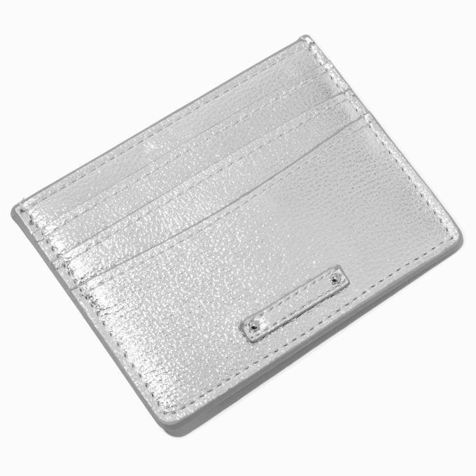 Metallic Silver Credit Card Case