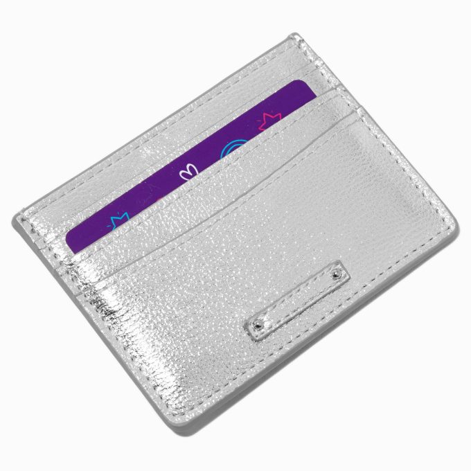 Metallic Silver Credit Card Case