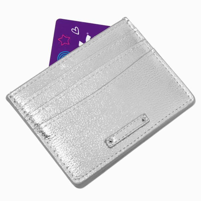 Metallic Silver Credit Card Case
