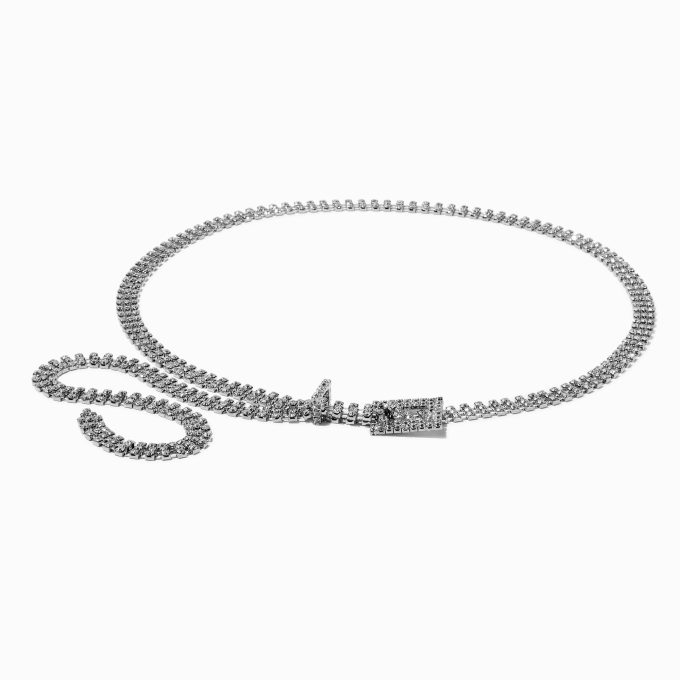 Silver Rhinestone Belt