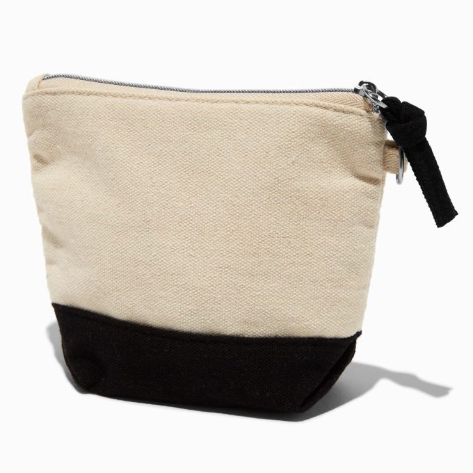 DIY Small Black Checkered Heart Coin Purse