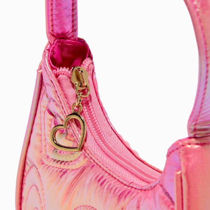 Claire's Club Pink Puffy Heart Shoulder Bag