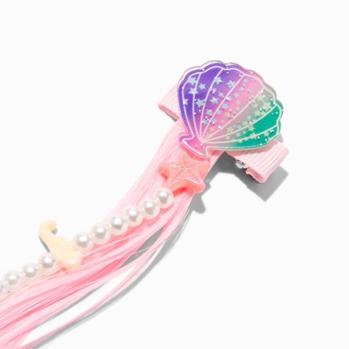 Claire's Club Pearl Ombré Faux Hair Clips - 2 Pack