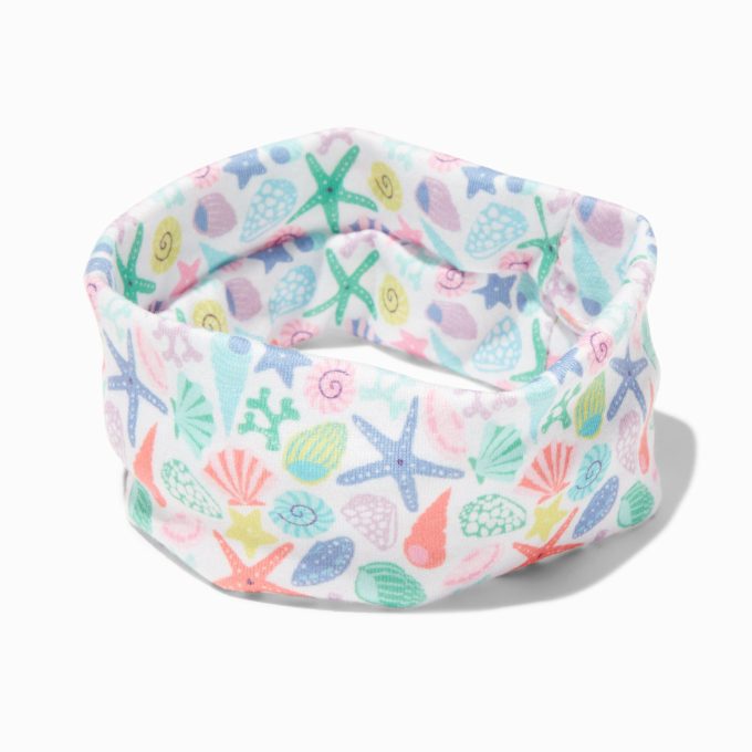 Claire's Club Seashell Printed Headwrap