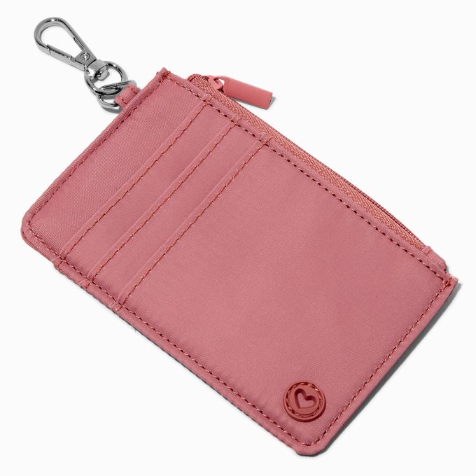 Pink Mauve Nylon Credit Card Case