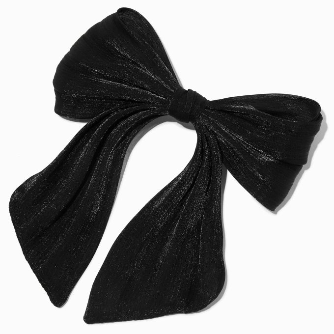 Black Organza Hair Bow Clip