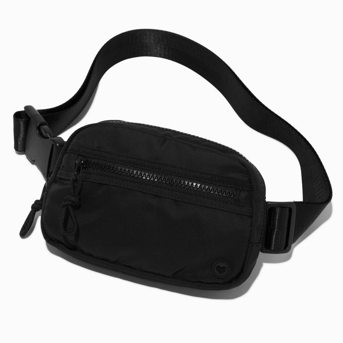 Black Nylon Belt Bag