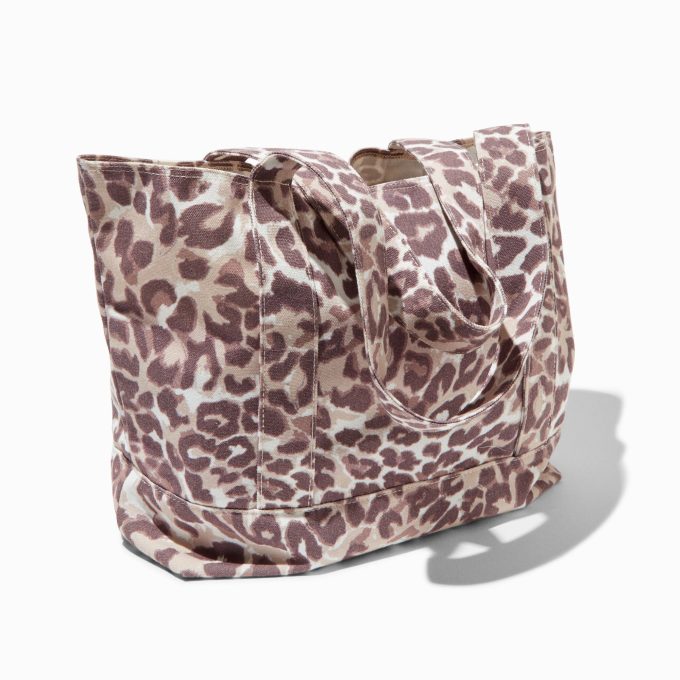 Leopard Print Oversized Tote Bag
