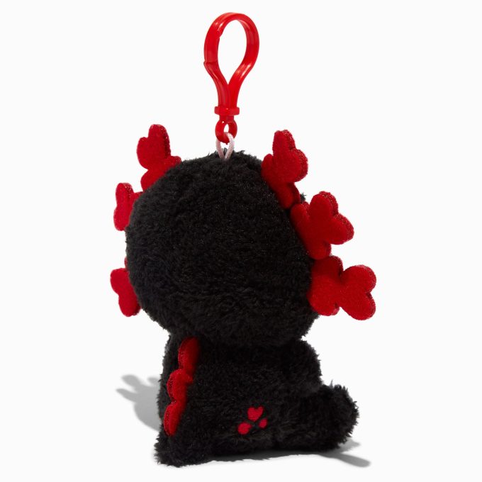 #Plush Goals by Cuddle Barn® Claire's Exclusive 3'' Black Axolotl Plush Bag Clip