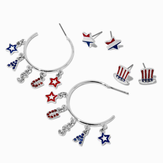Stars & Stripes Earring Stackables Set - 3 Pack