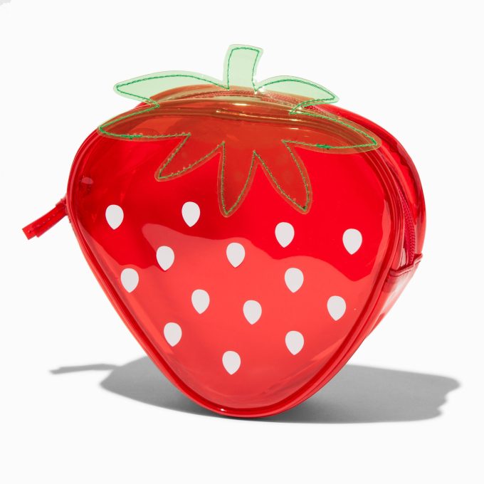 Strawberry Transparent Makeup Bag