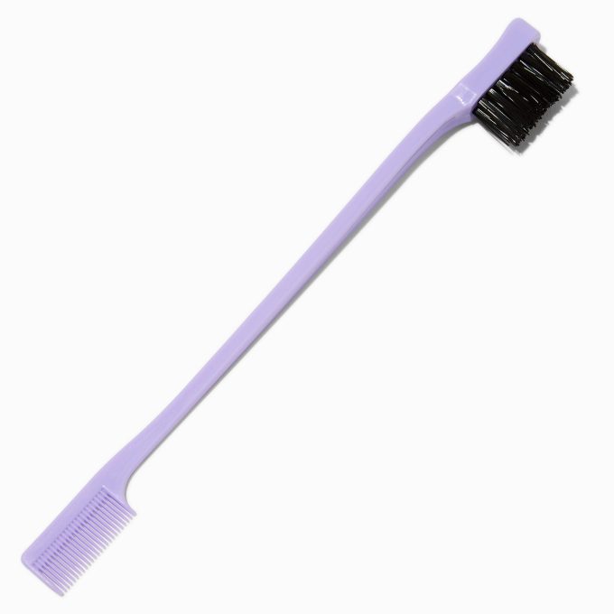 Purple Dual-Ended Edge & Smoothing Hair Brush