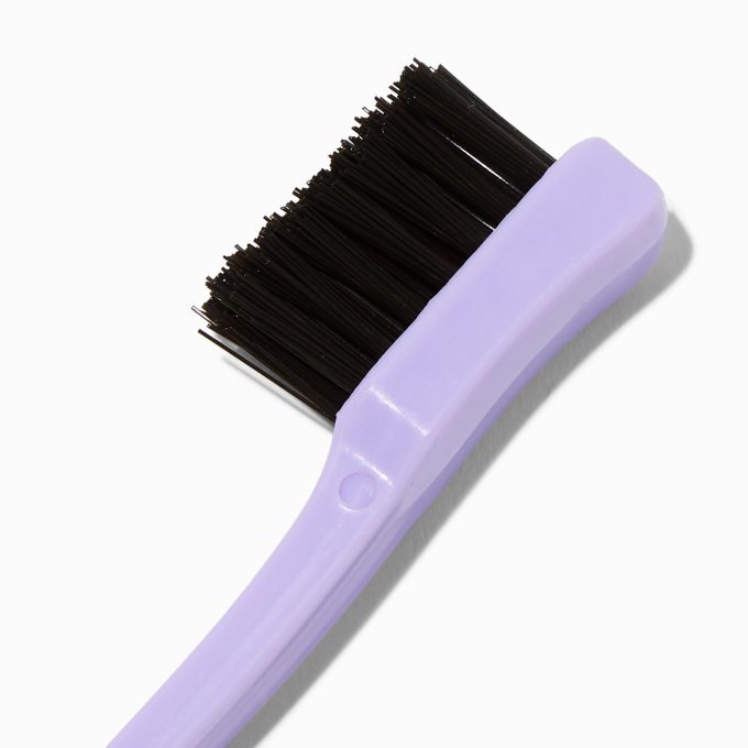 Purple Dual-Ended Edge & Smoothing Hair Brush