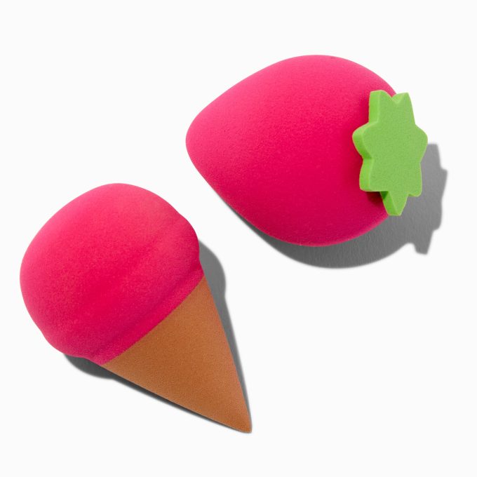 Ice Cream Cone & Strawberry Makeup Sponge Set - 2 Pack