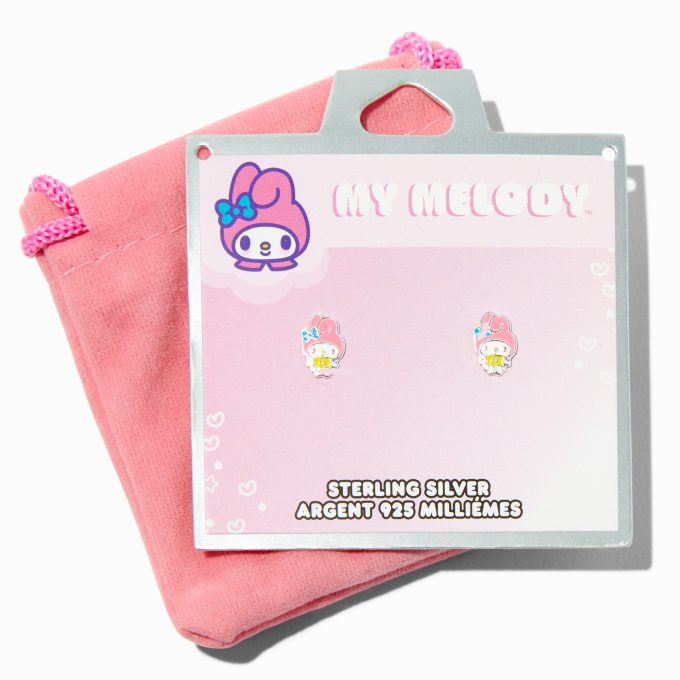 Sterling Silver My Melody™ Enamel Stud Earrings