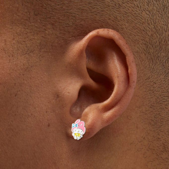 Sterling Silver My Melody™ Enamel Stud Earrings