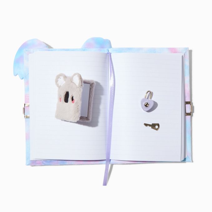 Koala Plush Lock Diary & Mini Notebook