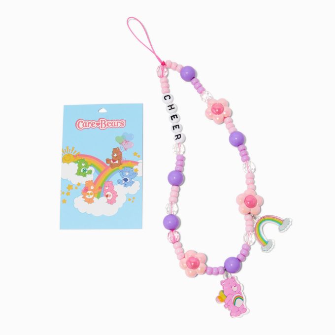 Care Bears™ Beaded Cheer Bear Phone Wrist Strap