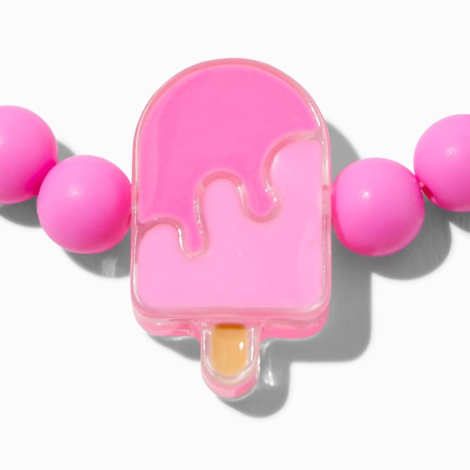 Claire's Club Matte Pink Ice Pop Stretch Bracelet