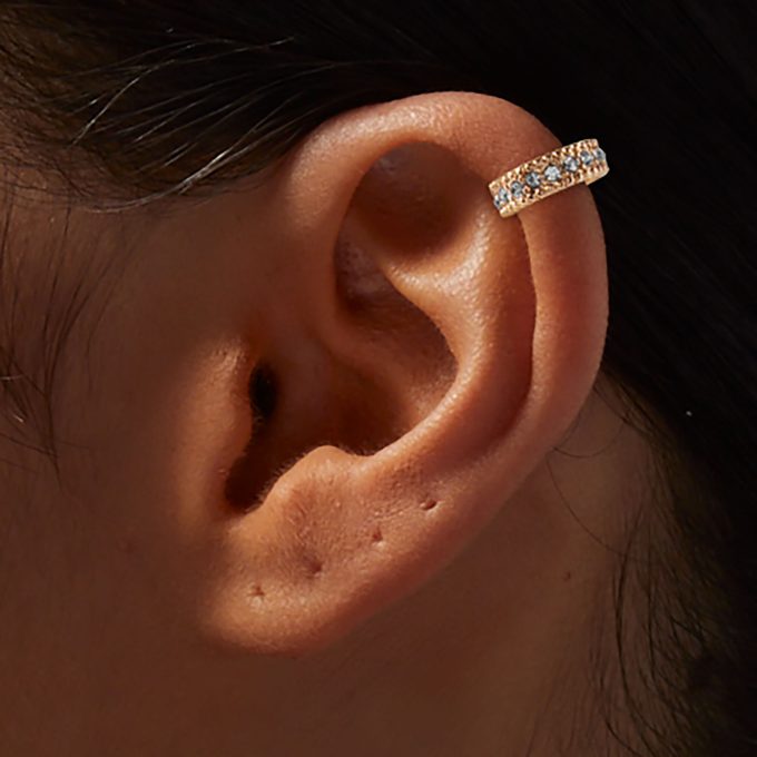 Mixed Metal Thick Embellished Ear Cuffs - 3 Pack