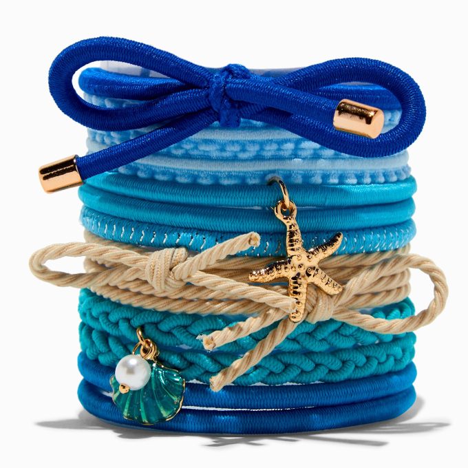 Blue Beachfront Hair Ties - 12 Pack