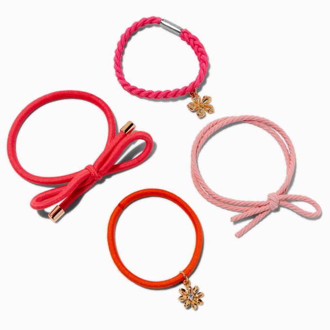Coral Beachfront Hair Ties - 12 Pack