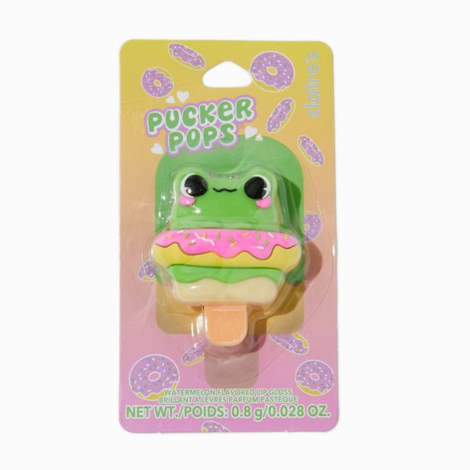 Pucker Pops® Donut Floatie Frog Lip Gloss - Watermelon