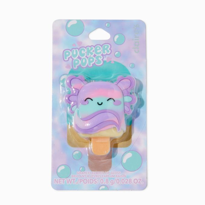 Pucker Pops® Blue & Purple Axolotl Lip Gloss - Grape