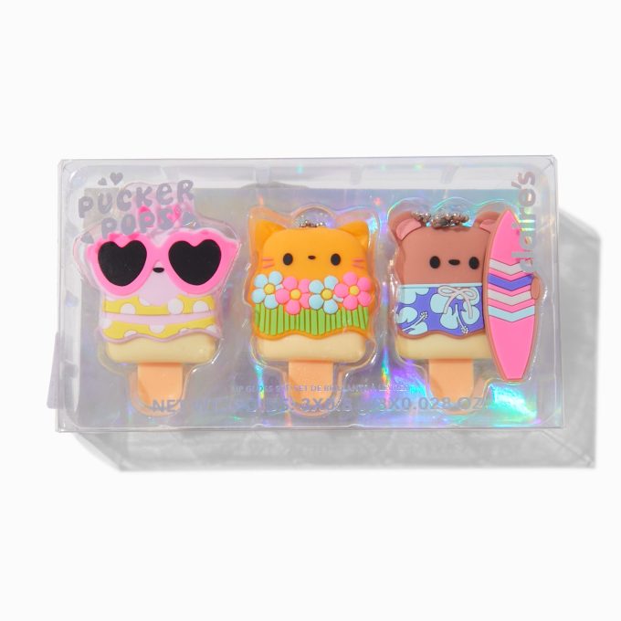 Pucker Pops® Beach Critter Lip Gloss Set - 3 Pack