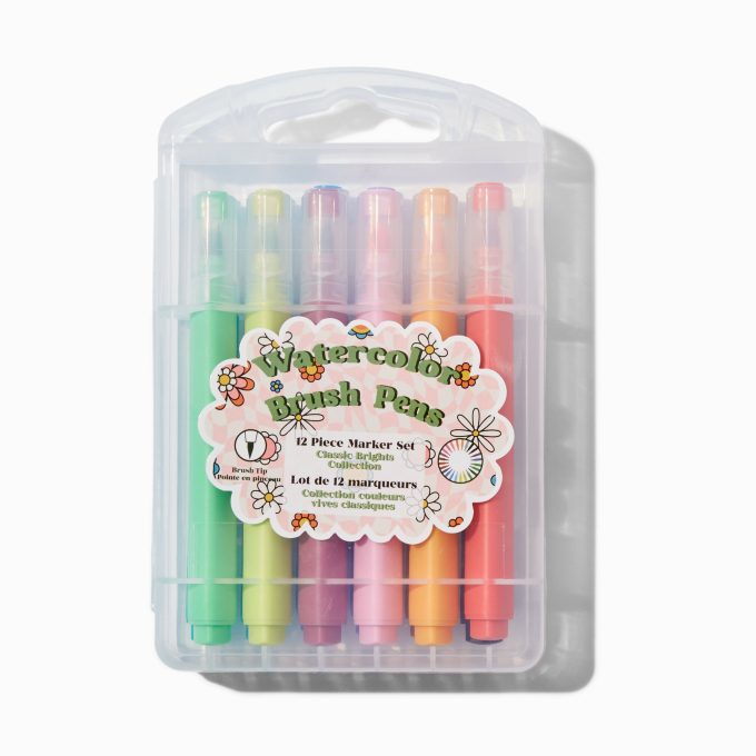 Classic Brights Watercolor Brush Tip Marker Set - 12 Pack