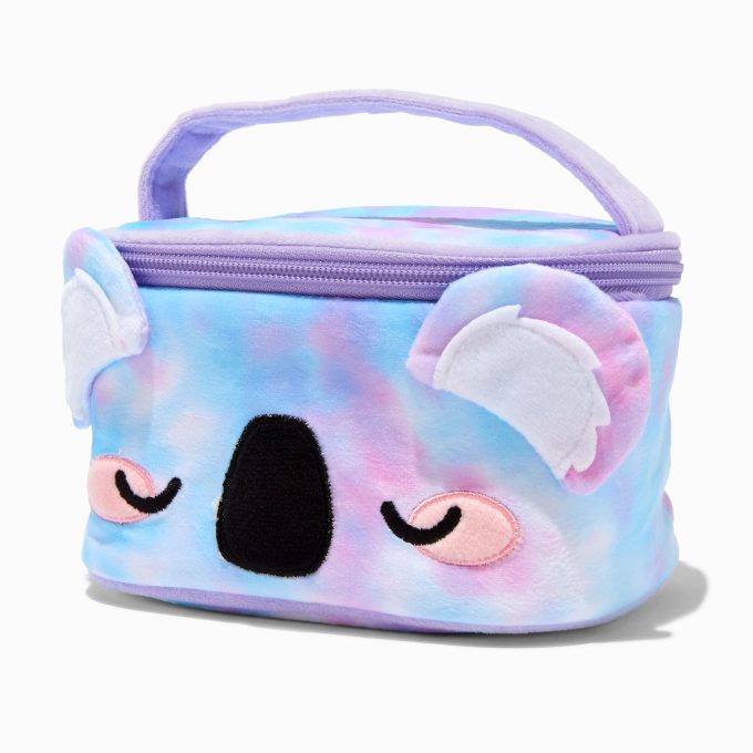 Tie Dye Koala Plush Makeup Bag