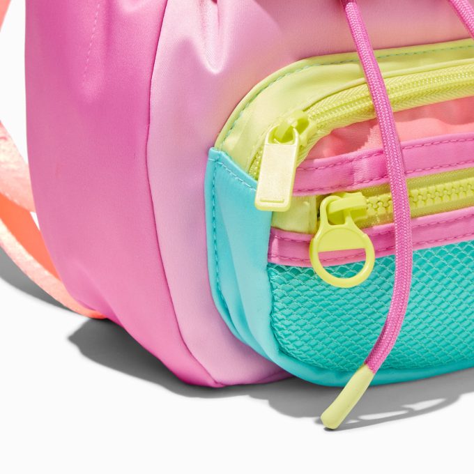 Pink Colorblock Small Backpack