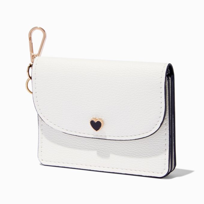 Black Heart White Card Case