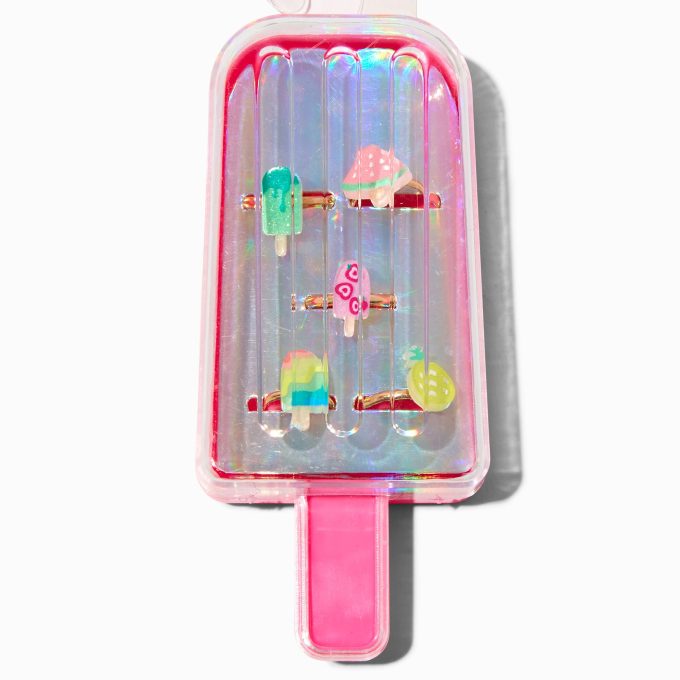 Claire's Club Ice Pop Box Rings - 5 Pack