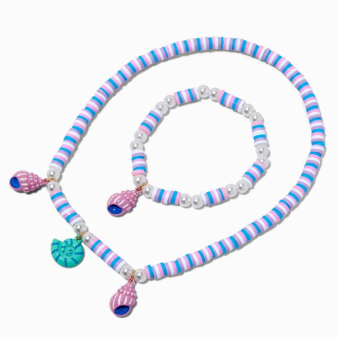 Claire's Club Seashell Beaded Jewelry Set - 2 Pack