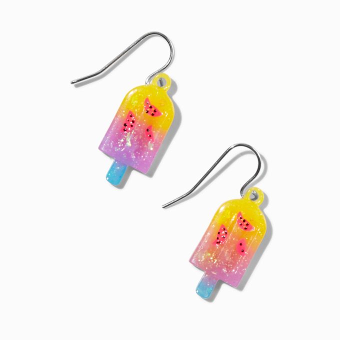 Glow In The Dark Watermelon Ice Pop Drop Earrings